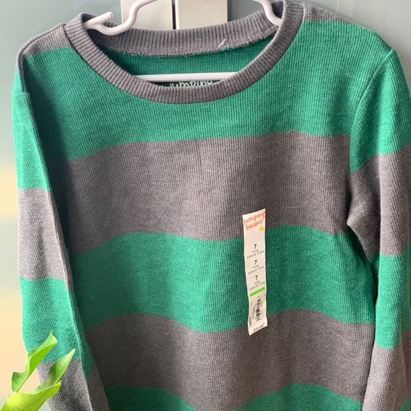 Zara | Sweaters | Nwt Zara Black And Gray Striped Sweater With A Pink Flower Accent